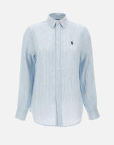 Camicia over in lino a righe 211A96158 003 POLO RALPH LAUREN 