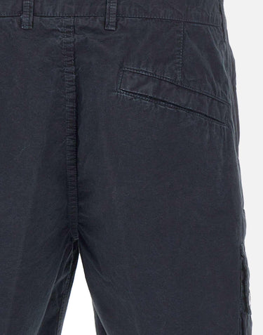 Shorts in tela di cotone biologico spazzolato effetto "old" L100019S00WA V0120 STONE ISLAND 