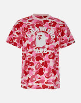 T-shirt "College ABC Camo" 001CSM301011M PINK BAPE 