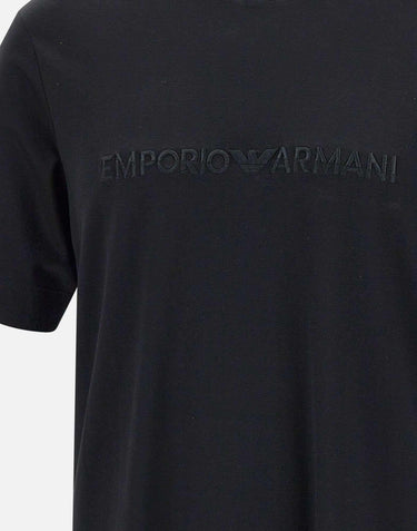 T-shirt in cotone e lyocell EM001070 AF13747UC001 EMPORIO ARMANI 