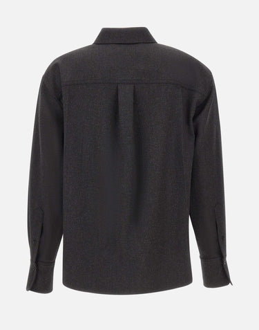 Camicia in lana vergine 1326WSH007474F DKGREY VICTORIA BECKHAM 