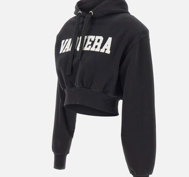 Felpa crop con cappuccio VAQ11T029 BLACK VAQUERA 