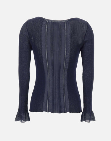 Maglia jacquard in misto cotone see-through WRKE0385 AQ329B0324 ETRO 