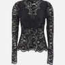 Top in pizzo a maniche lunghe cut-out 26PJT0173PA0170 P001 RABANNE 