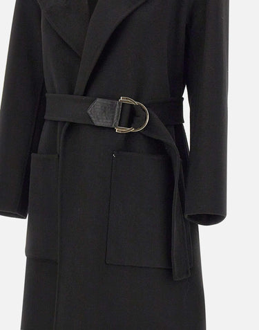 Cappotto in lana con cintura CF5283T4627 22222 LIU-JO 
