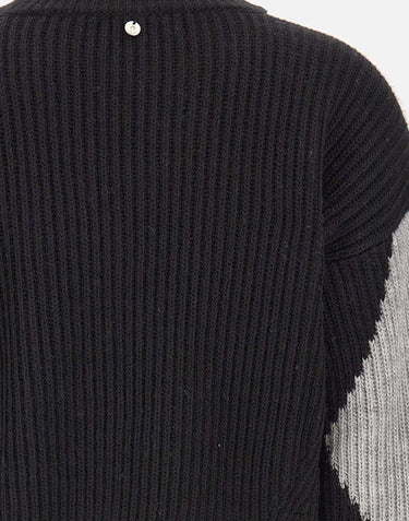 Maglione in lana con intarsi CF5400MA65N C3798 LIU-JO 