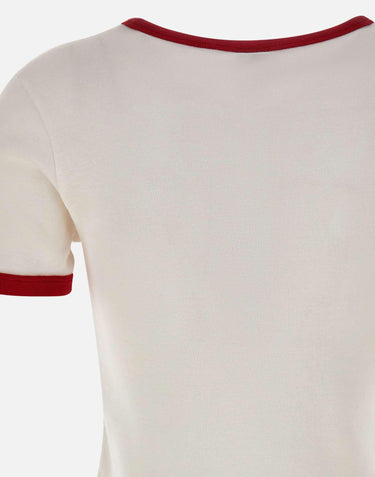 T-shirt "California Emblem Soft Ringer" TO073710509WH52 WHITE SPORTY & RICH 