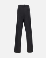 Pantaloni in lana con zip laterali S74KB1058 S40320900 DSQUARED2 