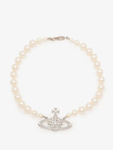 "Mini Bas Relief Pearl Choker" 63010106 02P104 VIVIENNE WESTWOOD 