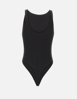 Body in jersey crêpe con dettagli logo BO03462E2 110 ELISABETTA FRANCHI 