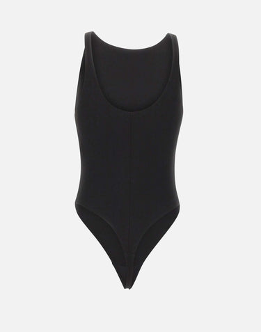 Body in jersey crêpe con dettagli logo BO03462E2 110 ELISABETTA FRANCHI 