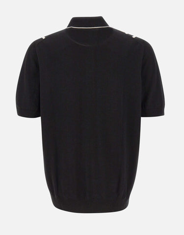 Camicia in maglia con intarsio a righe 59135 18066099 GRAN SASSO 