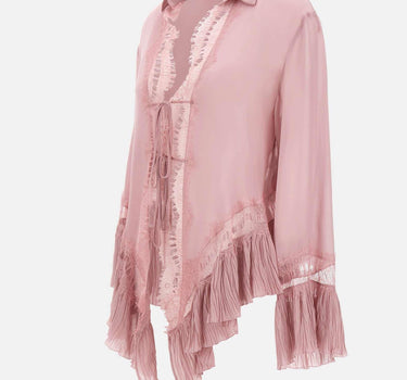 Blusa in georgette con pizzo 2C444A N0114 BLUMARINE 