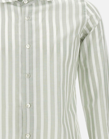 Camicia in cotone e lino K75CAMK01 TES0K1560701 ELEVENTY 