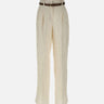 Pantalone in lino gessato 2616131082600 001 MAX MARA STUDIO 
