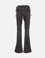 Jeans slim fit occhielli e lacci <BR/> 4J116A N0990 BLUMARINE 
