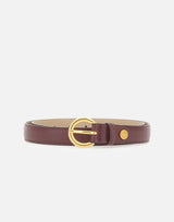 Cintura in pelle con fibbia tonda CNK00957 GRNANTIQUERUBY GIANNI CHIARINI 