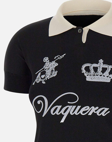 Polo VAQ10N001 BLKWHT VAQUERA 