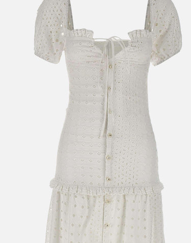 Abito in cotone<BR/> 8101 BIANCO LES FILLES D'EVA 