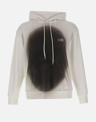 Felpa con stampa spray SH0GU0039 M25013101 MM6 MAISON MARGIELA 