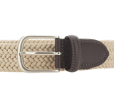 Cintura in tessuto intrecciato ELASTICO RAYON SABBIA ALBERTOLUTI 