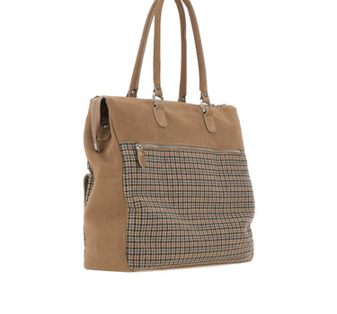 Borsa in pelle scamosciata e tessuto N77BORN06 PEL0N030040422 ELEVENTY 