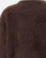 "Brushed crewneck" 24084 MOCHA SOFT GOAT 