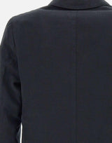 Blazer "Nehemiah" in cotone e  lino S25MTLG408 BLACK OFFICINE GENERALE 
