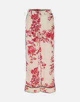 Pantaloni in raso stampato CA6254TS061 P9626 LIU-JO 
