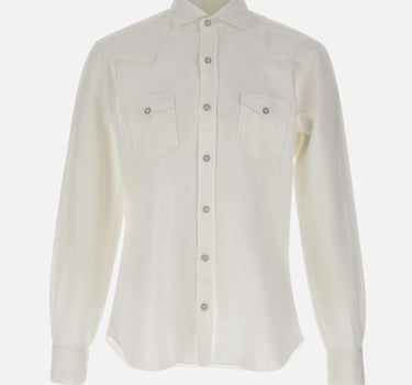 Camicia in misto cotone con taschini WSU02P2054260U 0001 BARBA 