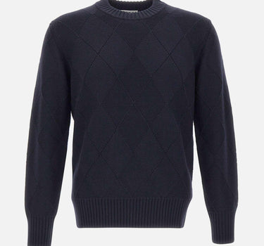 Maglia in lana con texture a rombi 411301 041 KANGRA 