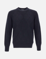 Maglia in lana con texture a rombi 411301 041 KANGRA 