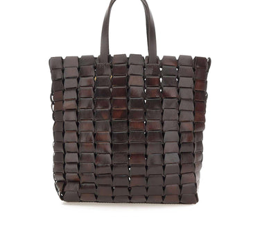 Borsa "Link Tote" in pelle 8960 DKBROWN DRAGON DIFFUSION 