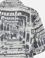 "Tabloid Camp shirt" P346LBWT225 MULTI PURPLE BRAND 