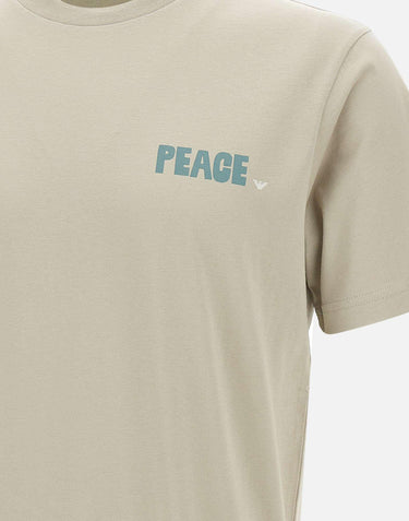 T-shirt "Peace" in cotone EM001717 AF14836F8095 EMPORIO ARMANI 