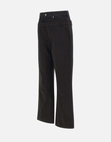 "Double waisted trousers" 7N839E22 U7BLK 7 FOR ALL MANKIND 