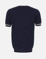 T-shirt in seta e cotone DK87052 BLU DIKTAT 
