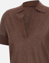 Polo con micro paillettes 390026 833 KANGRA 