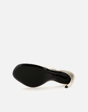 Mule "Betta" silver 260WSH00886 LBT112AA002 THE ATTICO 