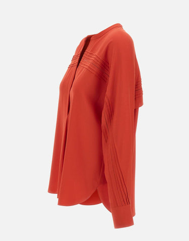 Blusa con pieghe decorative V184813202 870POP VINCE. 