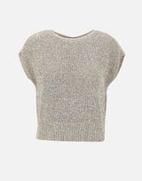 Maglia smanicata con paillettes 17302039 752 KANGRA 