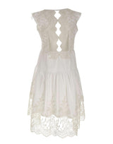 Abito in misto cotone con pizzo W06090581 WHITE MAURIZIO MYKONOS 
