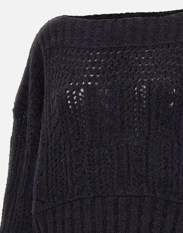 Maglione lana e alpaca W08150280 33BLACK MAURIZIO MYKONOS 