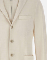 Blazer con pettorina in cotone e lino M75GIAM15 TES0M2000201 ELEVENTY 