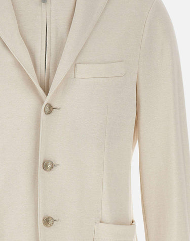 Blazer con pettorina in cotone e lino M75GIAM15 TES0M2000201 ELEVENTY 