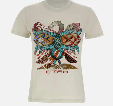 T-shirt in cotone con ricamo WRMA0006 AR416S9820 ETRO 