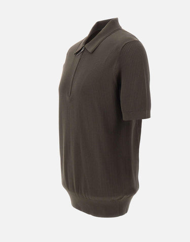 Polo con treccine e mezza zip 302310 170 KANGRA 