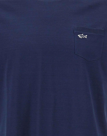 T-shirt in cotone con taschino 25411007 013 PAUL&SHARK 