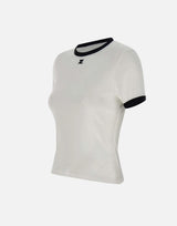 T-shirt "Signature contrast" VESJTS017JS0070 HERWHITEBLK COURREGES 
