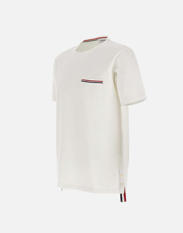 "SS Rwb Pocket Tee" MJS010A 01454100 THOM BROWNE 